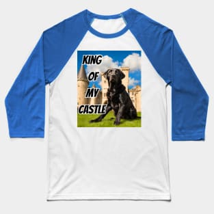 King of My Castle Black Labrador Retriever Baseball T-Shirt